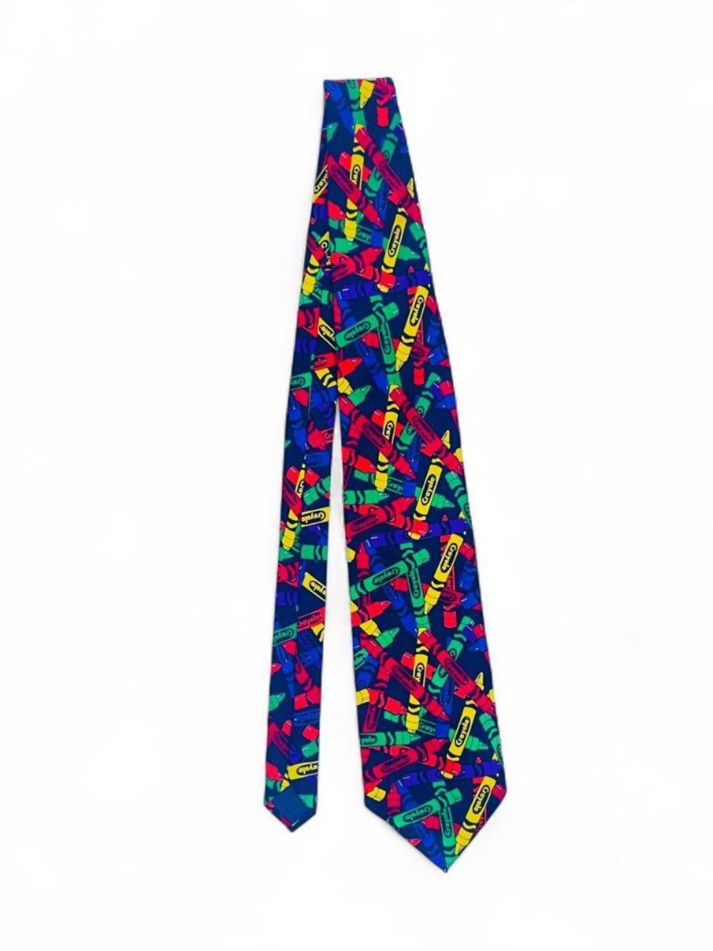 Vintage 90s Crayola Crayon Novelty Tie – Colorful Teacher Art Tie